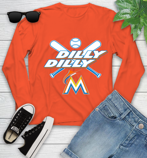 MLB Miami Marlins Dilly Dilly Baseball Sports Youth Long Sleeve 4