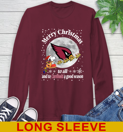 Arizona Cardinals Merry Christmas To All And To Cardinals A Good Season NFL Football Sports Long Sleeve T-Shirt 7