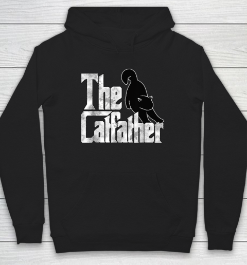 The Catfather Black Cat Father Mafia Whiskers Male Daddy Hoodie