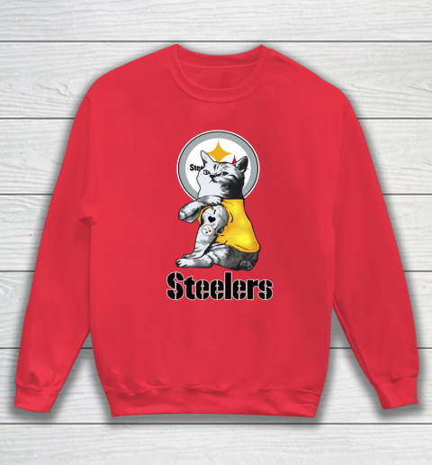 NFL Football My Cat Loves Pittsburgh Steelers Sweatshirt 7