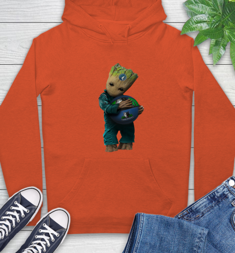 NBA Groot Guardians Of The Galaxy Basketball Sports Minnesota Timberwolves Hoodie 5