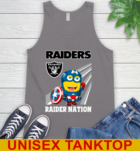 NFL Football Oakland Raiders Captain America Marvel Avengers Minion Shirt Tank Top 6