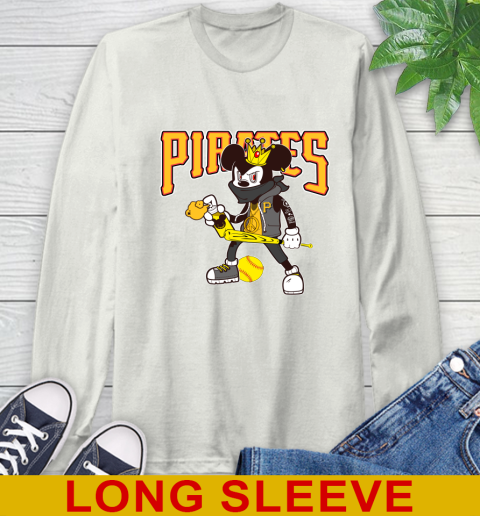 Pittsburgh Pirates MLB Baseball Mickey Peace Sign Sports Long Sleeve T-Shirt 12