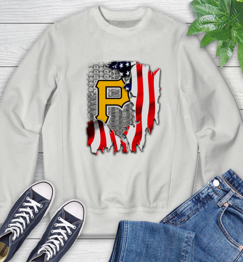 Pittsburgh Pirates MLB Baseball American Flag Sweatshirt 5