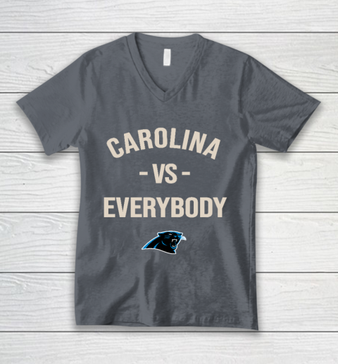 Carolina Panthers Vs Everybody V-Neck T-Shirt 4