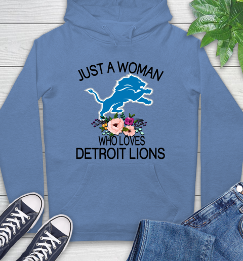 NFL Just A Woman Who Loves Detroit Lions Football Sports Hoodie 9