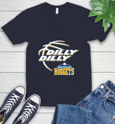 NBA Denver Nuggets Dilly Dilly Basketball Sports V-Neck T-Shirt 3