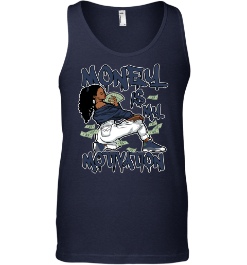 Jordan 13 Flint Matching Sneaker Tshirt For Woman For Girl Money Is My Motivation Hipster Hip Hop Navy White Jordan Shirt