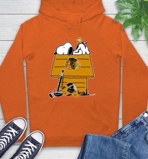 Chicago Blackhawks NHL Hockey Snoopy Woodstock The Peanuts Movie Hoodie 5