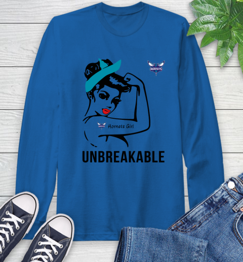 NBA Charlotte Hornets Girl Unbreakable Basketball Sports Long Sleeve T-Shirt 7