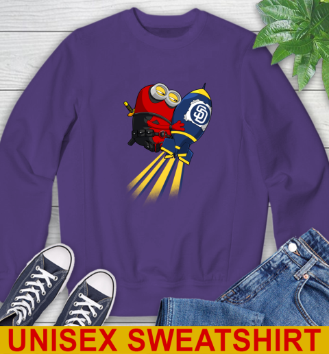 MLB Baseball San Diego Padres Deadpool Minion Marvel Shirt Sweatshirt 4