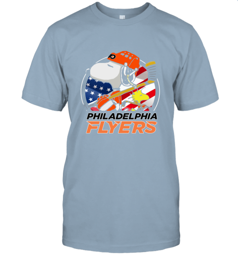 Philadelphia Flyers Ice Hockey Snoopy And Woodstock NHL Unisex Jersey Tee