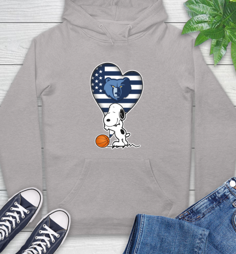 Memphis Grizzlies NBA Basketball The Peanuts Movie Adorable Snoopy Hoodie 12