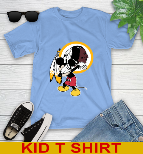 Washington Redskins NFL Football Dabbing Mickey Disney Sports Youth T-Shirt 11