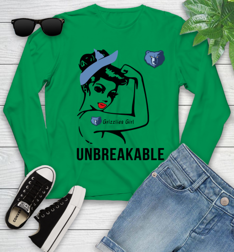NBA Memphis Grizzlies Girl Unbreakable Basketball Sports Youth Long Sleeve 4