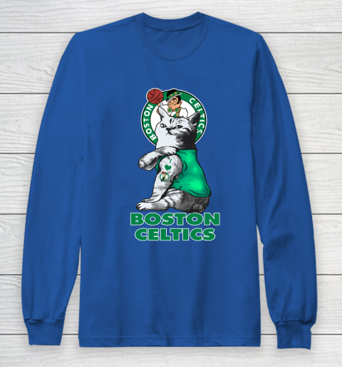 NBA Basketball My Cat Loves Boston Celtics Long Sleeve T-Shirt 6