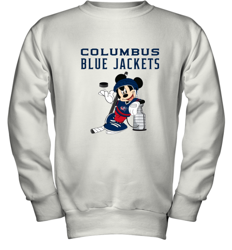 Mickey Columbus Blue Jackets With The Stanley Cup Hockey NHL Youth Sweatshirt