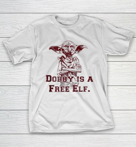 Kids Harry Potter Dobby Is A Free Elf Portrait T-Shirt
