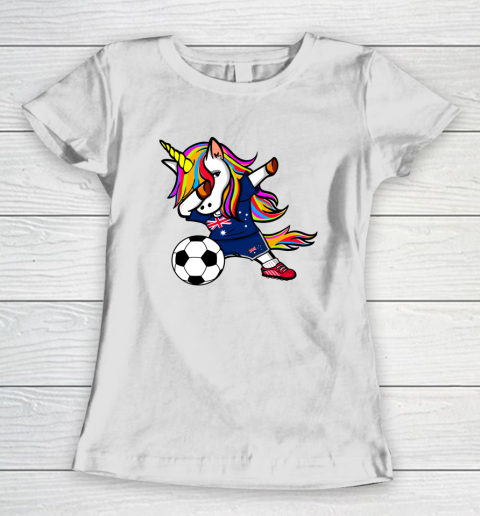 Dabbing Unicorn Australia Football Australian Flag Soccer Women's T-Shirt
