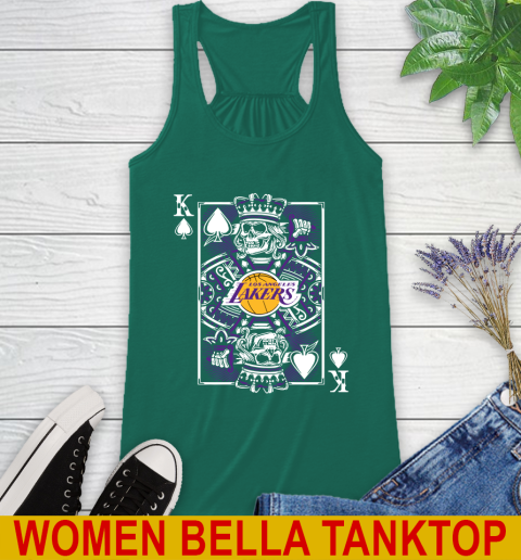 Los Angeles Lakers NBA Basketball The King Of Spades Death Cards Shirt Racerback Tank 5
