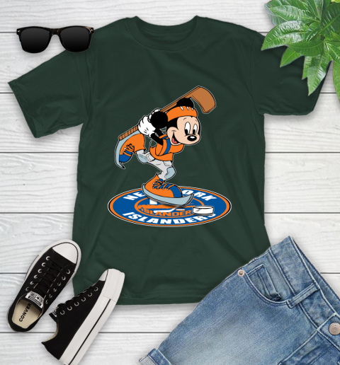 NHL Hockey New York Islanders Cheerful Mickey Disney Shirt Youth T-Shirt 5