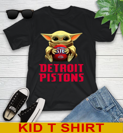 NBA Basketball Detroit Pistons Star Wars Baby Yoda Shirt 102