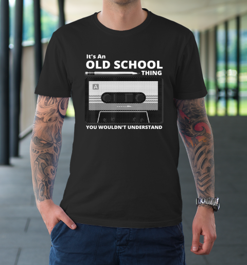 Old School 80s Cassette Tape Pencil Roll Fix Throwback Music T-Shirt