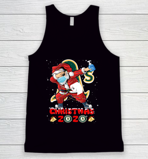 Oakland Athletics Funny Santa Claus Dabbing Christmas 2020 MLB Tank Top