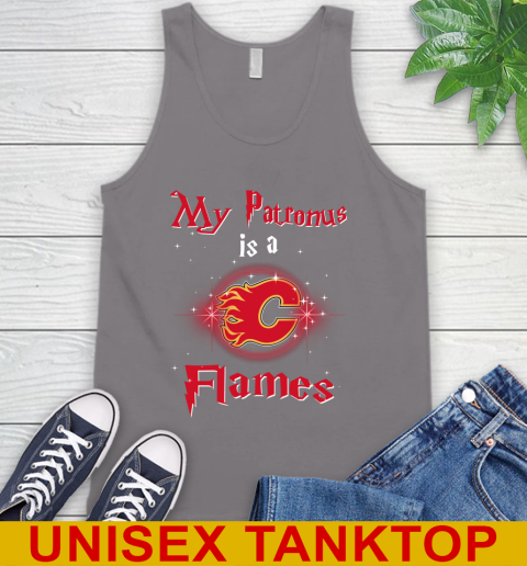 NHL Hockey Harry Potter My Patronus Is A Calgary Flames Tank Top 6