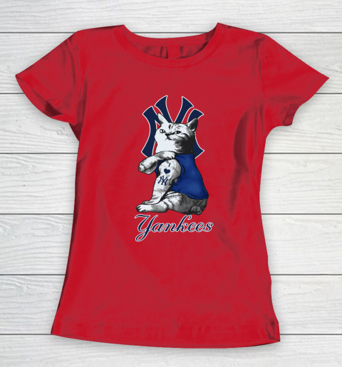 MLB Baseball My Cat Loves New York Yankees Women's T-Shirt 9