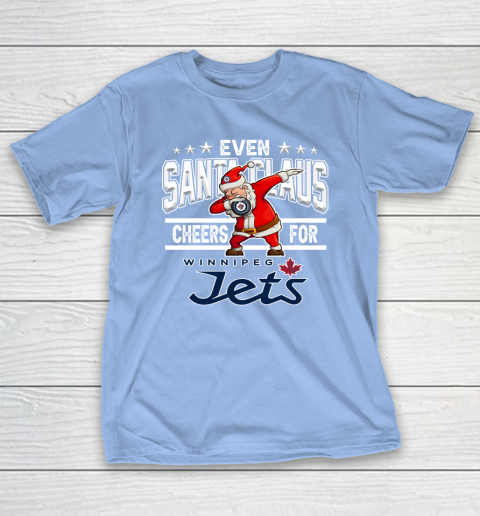 Winnipeg Jets Even Santa Claus Cheers For Christmas NHL T-Shirt 10