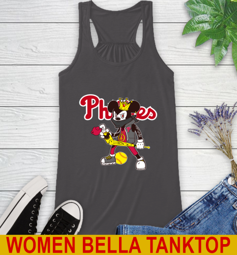 Philadelphia Phillies MLB Baseball Mickey Peace Sign Sports Racerback Tank 12