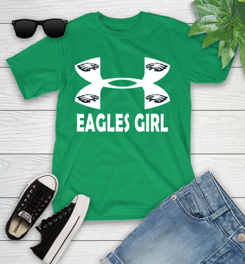 NFL Philadelphia Eagles Girl Under Armour Football Sports Youth T-Shirt 8