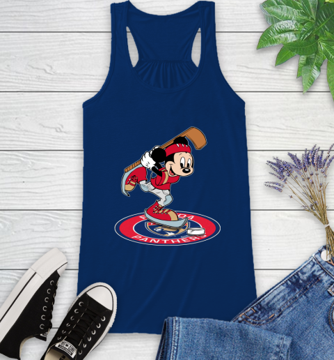 NHL Hockey Florida Panthers Cheerful Mickey Disney Shirt Racerback Tank 8