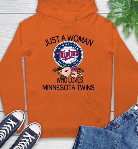 MLB Just A Woman Who Loves Minnesota Twins Baseball Sports Hoodie 3
