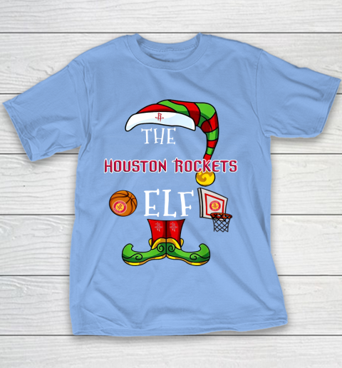 Houston Rockets Christmas ELF Funny NBA Youth T-Shirt 8