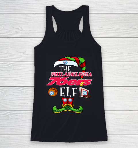 Philadelphia 76ers Christmas ELF Funny NBA Racerback Tank 7