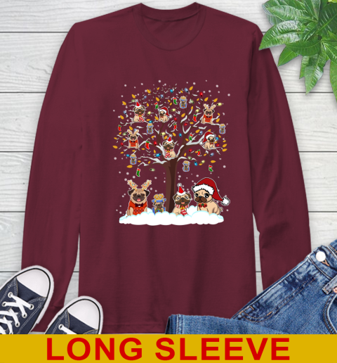 Pug dog pet lover light christmas tree shirt 61