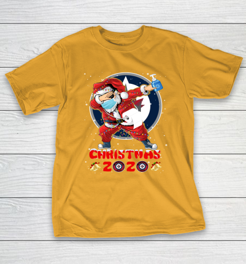 Winnipeg Jets Funny Santa Claus Dabbing Christmas 2020 NHL T-Shirt 2