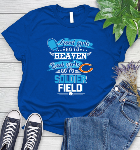 Chicago Bears NFL Bad Girls Go To Soldier Field Shirt Women's T-Shirt - Image 13