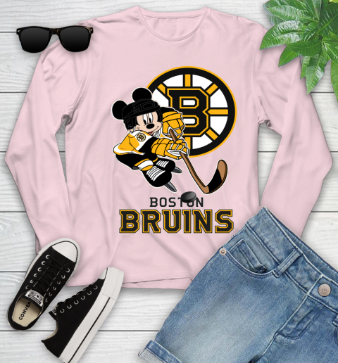 Nhl Hockey Mickey Mouse Team Boston Bruins Sweatshirt 