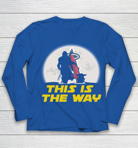 Los Angeles Angels MLB Baseball Star Wars Yoda And Mandalorian This Is The Way Youth Long Sleeve 7
