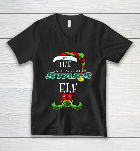 Dallas Stars Christmas ELF Funny NHL V-Neck T-Shirt