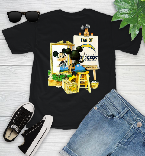NFL Football Los Angeles Chargers Mickey Drawing Shirt 94