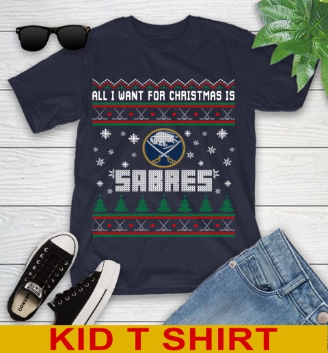 Buffalo Sabres NHL Hockey All I Want For Christmas Is My Team Sports 98