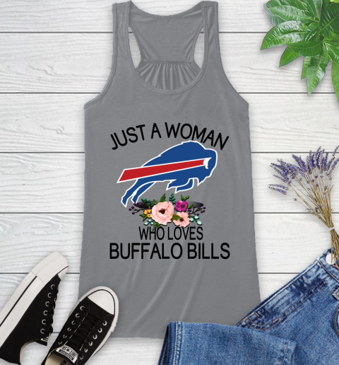 NFL Just A Woman Who Loves Buffalo Bills Football Sports Racerback Tank 3