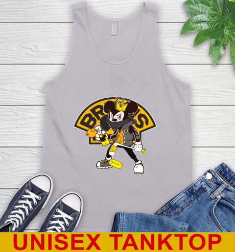 Boston Bruins NHL Hockey Mickey Peace Sign Sports Tank Top 4