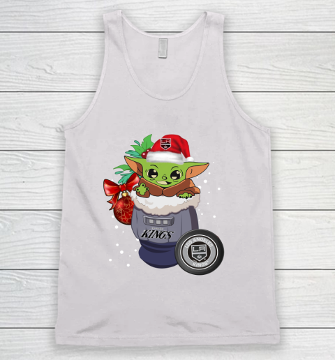 Los Angeles Kings Christmas Baby Yoda Star Wars Funny Happy NHL Tank Top 2