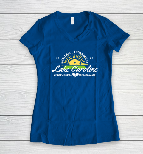 Lake Caroline Pickleball Tournament 2023 Women's V-Neck T-Shirt 5