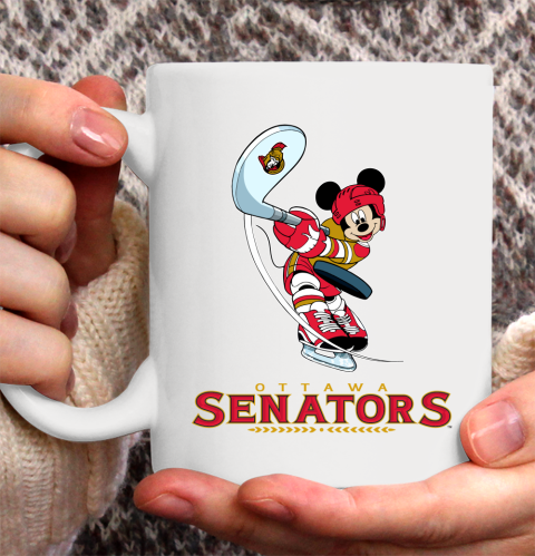 NHL Hockey Ottawa Senators Cheerful Mickey Mouse Shirt Ceramic Mug 15oz 2